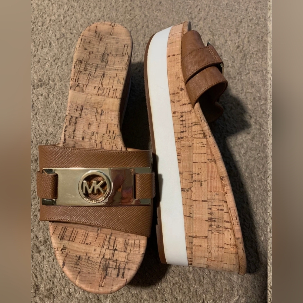 Michael Kors Brown Slide Sandals